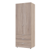 Kleiderschrank Doros Gelar mit Drehtüren Sonoma Eiche 2 Türen 77,5x49,5x203,4 (80737022)