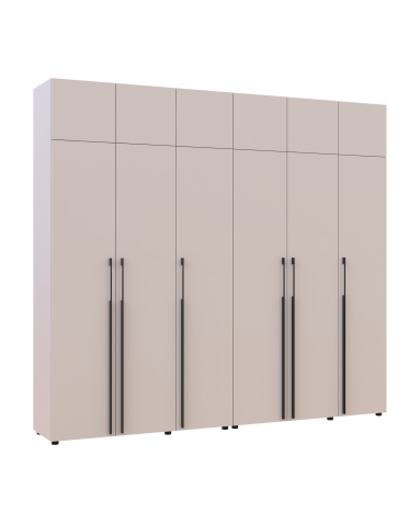 Kleiderschrank mit Aufsatz Doros Kasper Kaschmir 3+3 Türen 270x50x245 (42005526)