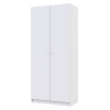Kleiderschrank Doros Promo mit Drehtüren Weiß mit Böden 2 Türen 90x48x204 (42005100)