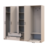 Drehtürenschrank Doros Rondi mit Kleiderstange Kaschmir 4 Türen 220x52x195 (42005393)