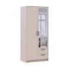 Kleiderschrank Doros Rondi mit Drehtüren mit Spiegel Kaschmir 2 Türen 82x52x195 (80738468)