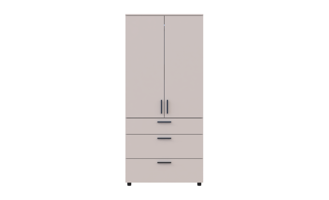 Kleiderschrank Doros Thorn Kaschmir 2 Türen 3 Schubladen Böden 90x51,6x200 (44900450)