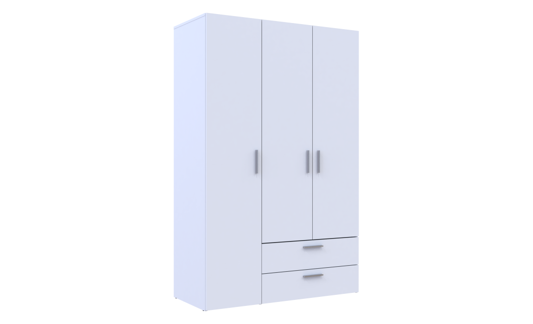 Kleiderschrank Doros Ektor Weiß 3 Türen 116x49,5x180 (80737076)