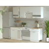 Leia Küche Doros Weiß Sonoma Eiche Glaseinsatz 220x60x250 (80359337)