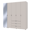 Kleiderschrank Doros Gelar Kaschmir 4 Türen mit Spiegel 194x49,5x203,4 (80737659)
