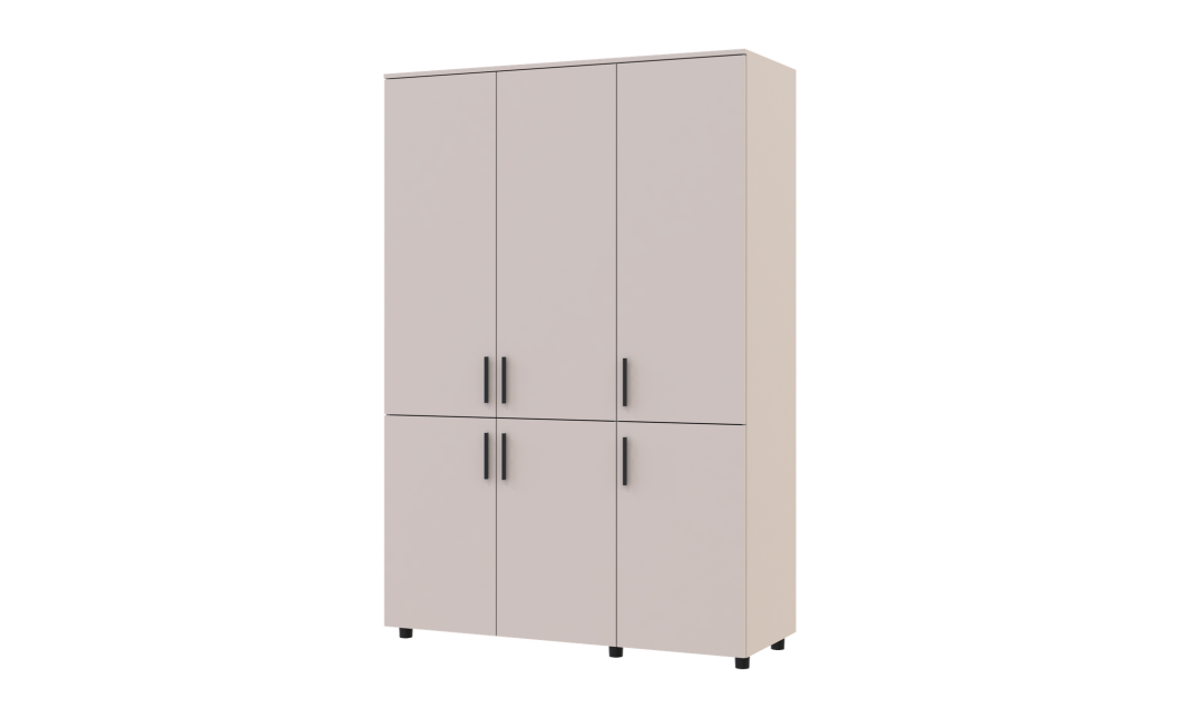 Kleiderschrank Doros Thorn Kaschmir 3 Türen Kleiderstange 135x51,6x200 (44900495)