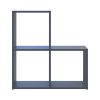 Regalsystem Doros Step 2x2 Graphitgrau offen 69x28,8x71,4 (41516157)