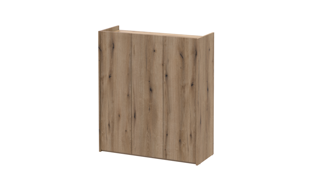 Schuhschrank Doros Kassel mit Spiegel Eiche Evoke 3 Türen 97×40×110 (42005500)