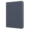 Kleiderschrank Doros Lukas mit Drehtüren Graphitgrau 160x50x240 (80736287)