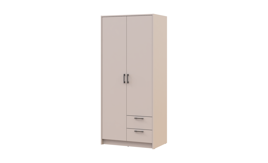 Kleiderschrank Doros Rondi mit Drehtüren Kaschmir 2 Türen 82x52x195 (80738467)