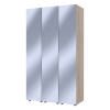 Kleiderschrank Set Doros Gelar Sonoma Eiche mit 3 Spiegeln 117x49,5x203,4 (42002168)