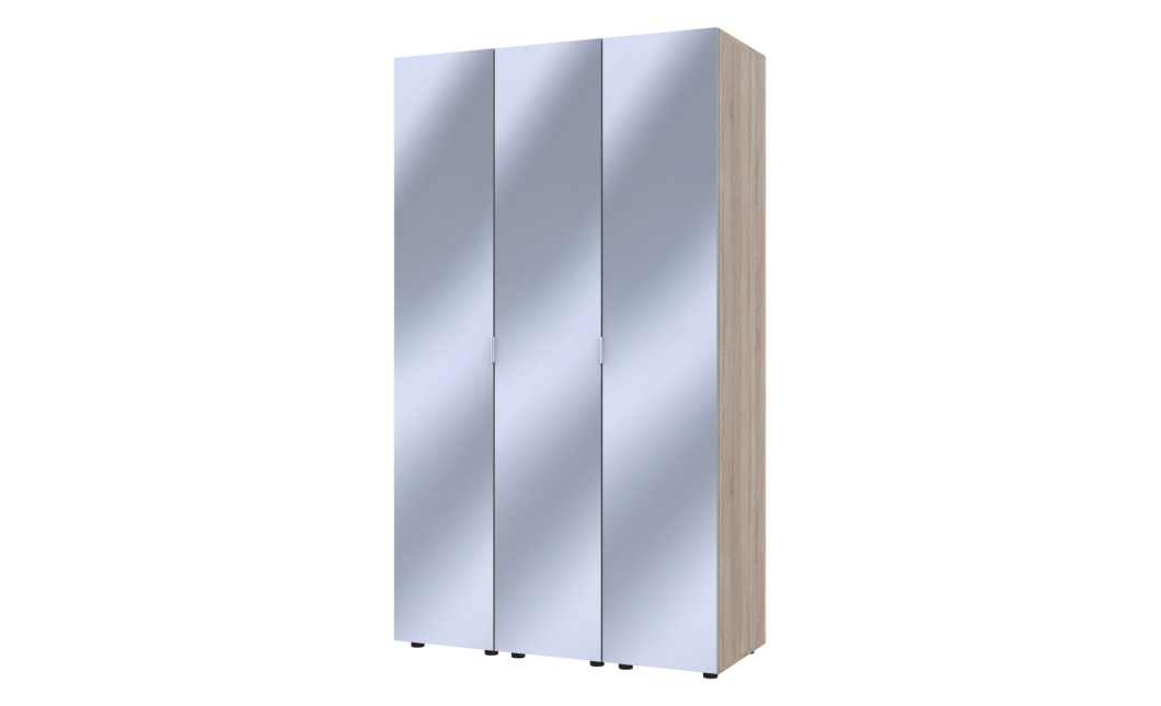 Kleiderschrank Set Doros Gelar Sonoma Eiche mit 3 Spiegeln 117x49,5x203,4 (42002168)