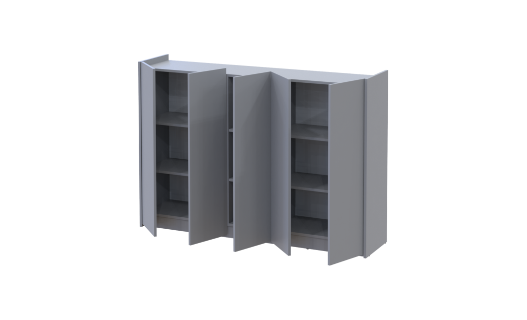 Regalböden Doros Kassel 2er-Set Grau 61,5x34,5x1,6 (41516228)
