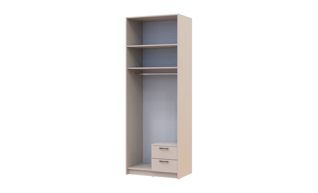 Kleiderschrank Doros Rondi mit Drehtüren mit Oberschrank Kaschmir 2 Türen 82x52x236 (80738469)
