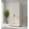 Kleiderschrank Doros Thorn Kaschmir 2 Türen 3 Schubladen Böden 90x51,6x200 (44900450)