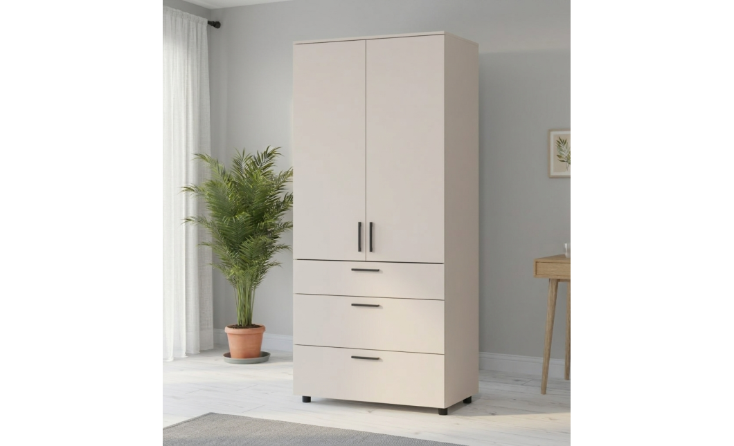 Kleiderschrank Doros Thorn Kaschmir 2 Türen 3 Schubladen Böden 90x51,6x200 (44900450)