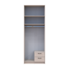 Kleiderschrank Doros Rondi mit Drehtüren mit Oberschrank Kaschmir 2 Türen 82x52x236 (80738469)