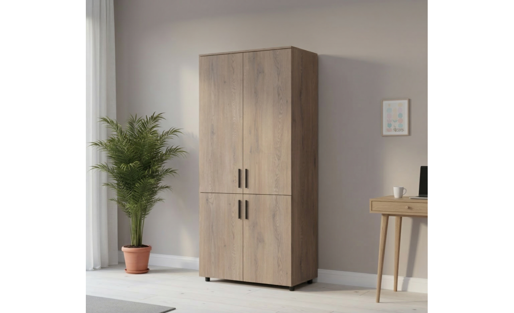 Kleiderschrank Doros Thorn Cremona Cannolo 2 Türen Böden 90x51,6x200 (44900428)