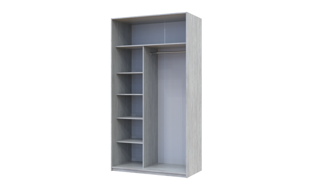 Kleiderschrank Doros City Light Natti Luc Schiebetüren mit Spiegel 150x45x225 (80736516)