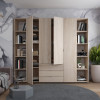 Kleiderschrank Doros Gelar Sonoma Eiche 4 Türen mit 2 offenen Regalböden 231,4x49,5x203,4 (42005050)