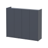 Schuhschrank Doros Kassel mit Spiegel Graphit 4 Türen 128×40×110 (42005498)