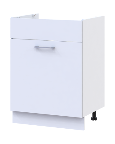 Leia Küche Doros M82_SZ60 unten links Weiße Möbelplatte 60x46,6x82,1 (81359337.5)