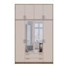 Kleiderschrank Doros Rondi mit Drehtüren mit Oberschrank und Spiegel Artisan Eiche / Kaschmir 4 Türen 160x52x260 (42005197)