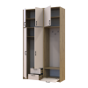 Kleiderschrank Doros Rondi mit Kleiderstange und hohem Oberschrank Artisan Eiche/Kaschmir 2 Türen 142x52x260 (42005276)