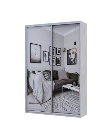 Kleiderschrank Doros City Light Natti Luc Schiebetüren mit Spiegel 120x60x225 (80736502)