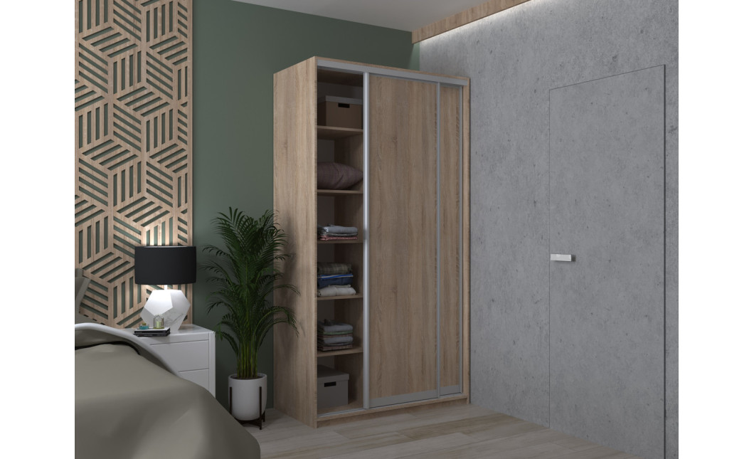Kleiderschrank Doros City Light Schiebetüren Sonoma Eiche 2 Türen 120x45x225 (42002011)