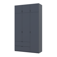 Kleiderschrank Doros Lukas Schiebetüren Graphitgrau 3 Türen 135x50x240 (80737801)