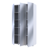 Kleiderschrank Set Doros Gelar Weiß mit 3 Spiegeln 117x49,5x203,4 (42002166)