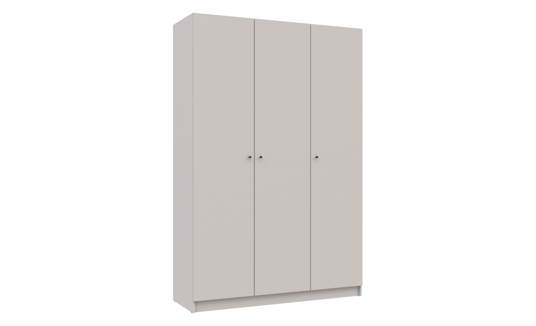 Kleiderschrank Doros Promo mit Drehtüren Kaschmir 3 Türen 135x48x204 (80737669)