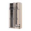 Kleiderschrank Doros Rondi mit Drehtüren mit Oberschrank Kaschmir 3 Türen 121x52x260 (80738485)