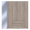 Drehtürenschrank Doros Gelar Sonoma Eiche 4 Türen mit Spiegel 194x49,5x203,4 (42002162)