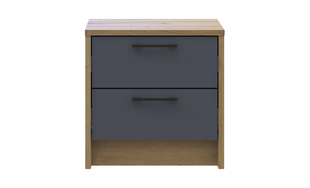 Nachttisch Doros Rondi Eiche Artisan/Anthrazit 2 Türig 40x35x40 (41516286)