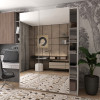 Kleiderschrank Doros G-Caiser Schiebetüren Weiß mit Spiegel 180x60x240 (42005019)