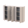 Kommode Doros Kassel Kaschmir 5 Türen 159x40x110 (41516217)