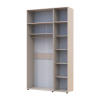 Kleiderschrank mit Aufsatz Doros Kasper Kaschmir 3 Türen 135x50x245 (42005520)