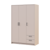 Kleiderschrank Doros Rondi mit Drehtüren Kaschmir 3 Türen 121x52x195 (80738472)