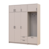 Drehtürenschrank Doros Rondi mit Kleiderstange und Oberschrank Kaschmir 3 Türen 181x52x236 (42005395)