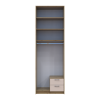 Kleiderschrank Doros Rondi mit Drehtüren mit Oberschrank und Spiegel Artisan Eiche / Kaschmir 2 Türen 82x52x260 (42005195)