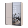 Kleiderschrank Doros G-Caiser Schiebetüren Kaschmir/Kaschmir Spiegel 2 Türen 180x60x240 (42005321)