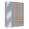 Drehtürenschrank Doros Gelar Sonoma Eiche 3 Türen mit Spiegel 155x49,5x203,4 (42002159)