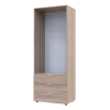 Kleiderschrank Doros Gelar mit Drehtüren Sonoma Eiche 2 Türen 77,5x49,5x203,4 (80737022)