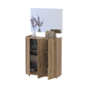 Schuhschrank Doros Kassel mit Spiegel Eiche Evoke 3 Türen 97×40×110 (42005500)