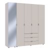 Kleiderschrank Doros Gelar Kaschmir 4 Türen mit Spiegel 194x49,5x203,4 (80737659)