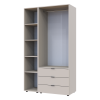 Kleiderschrank Doros Gelar Kaschmir 2 Türen mit Spiegel 116,5x49,5x203,4 (80737655)