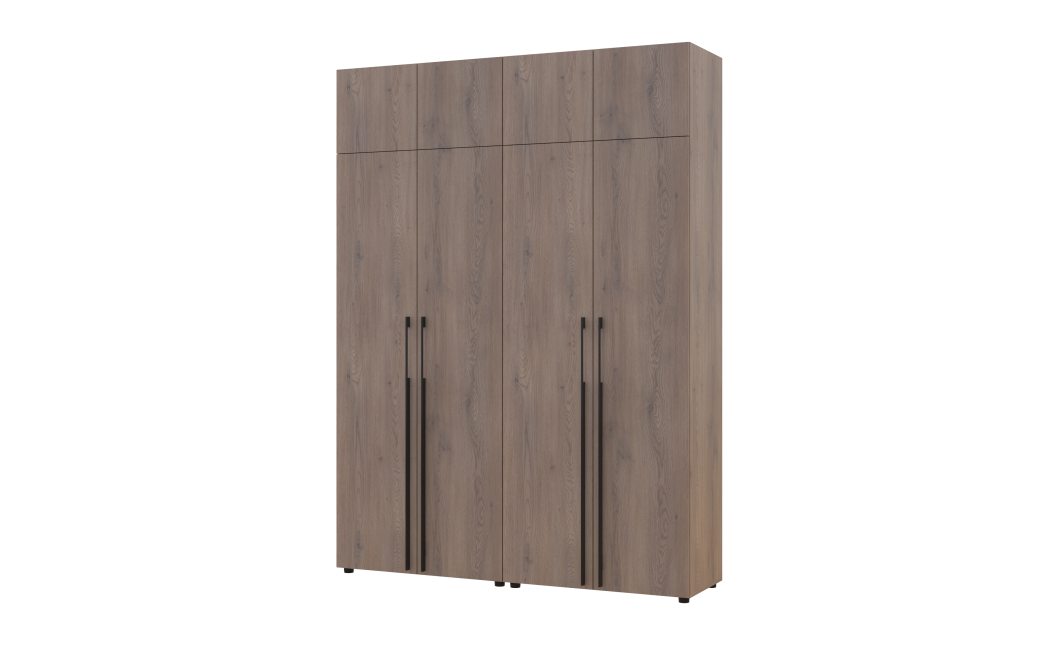 Kleiderschrank mit Aufsatz Doros Kasper Cremona Cannolo 2+2 Türen 180x50x245 (42005523)