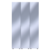 Kleiderschrank Set Doros Gelar Weiß mit 3 Spiegeln 117x49,5x203,4 (42002166)